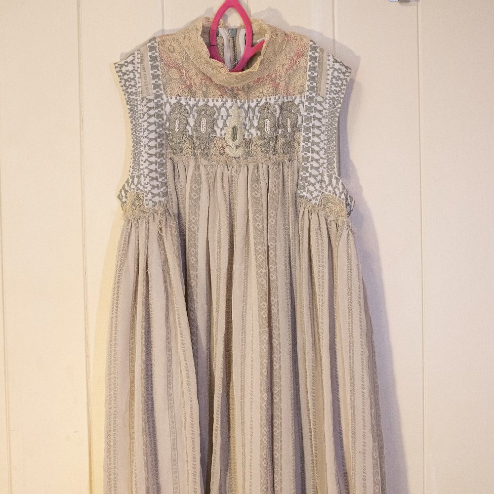 New "Free People" Penny Georgette Babylon DRESS